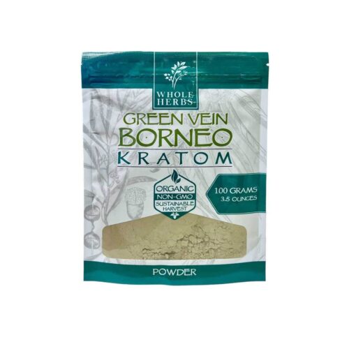 Green Vein Borneo Kratom Powder - Whole Herbs 100g