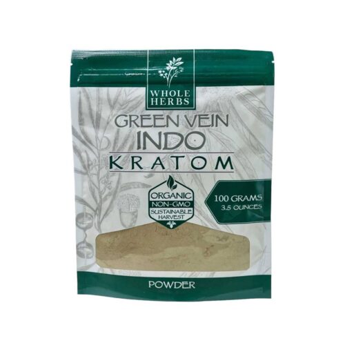 Green Vein Indo Kratom Powder - Whole Herbs 100g