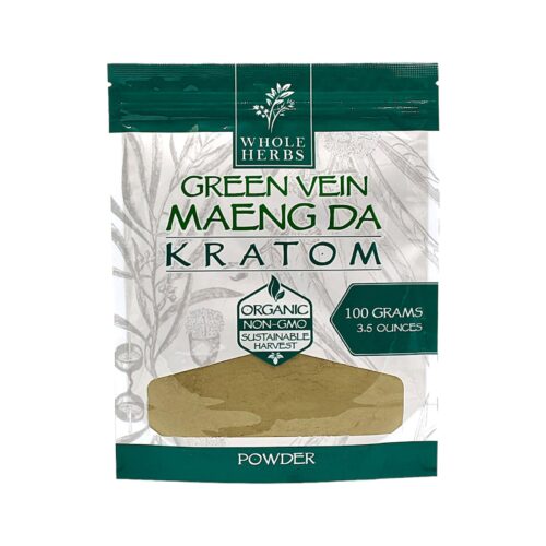 Green Vein Maeng Da Kratom Powder - Whole Herbs 100g
