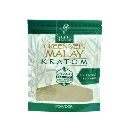 Green Vein Malay Kratom Powder - Whole Herbs 100g