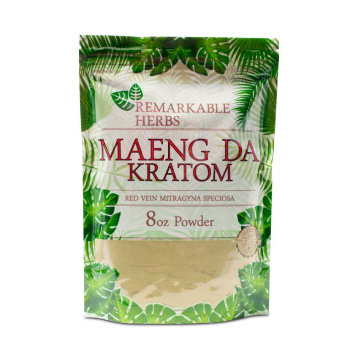 Red Vein Maeng Da Powder Remarkable Herbs 8oz