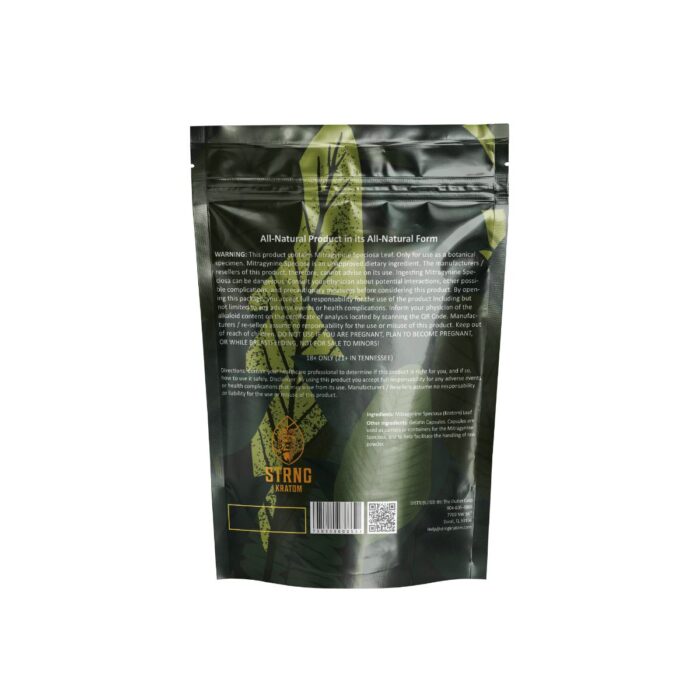 Strng Kratom Capsules Green Bali 1000C Back