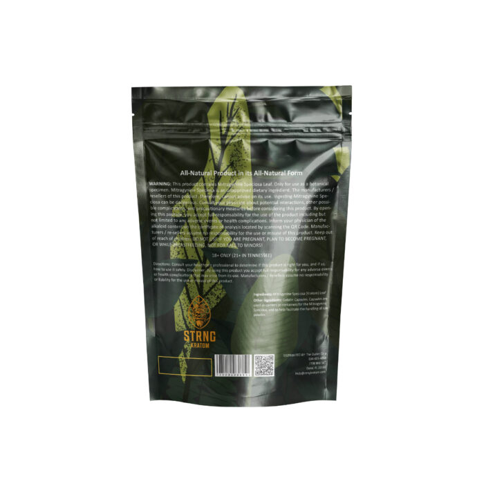 Strng Kratom Capsules Green Borneo 500C Back