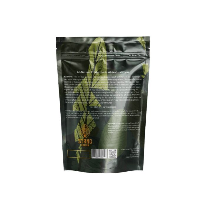 Strng Kratom Powder White Indo 500g Back